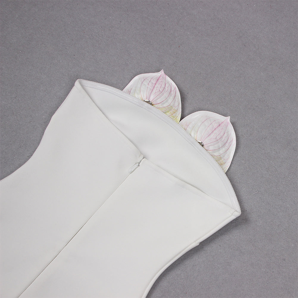 Strapless Sleeveless Zipper Mini Bandage Dress